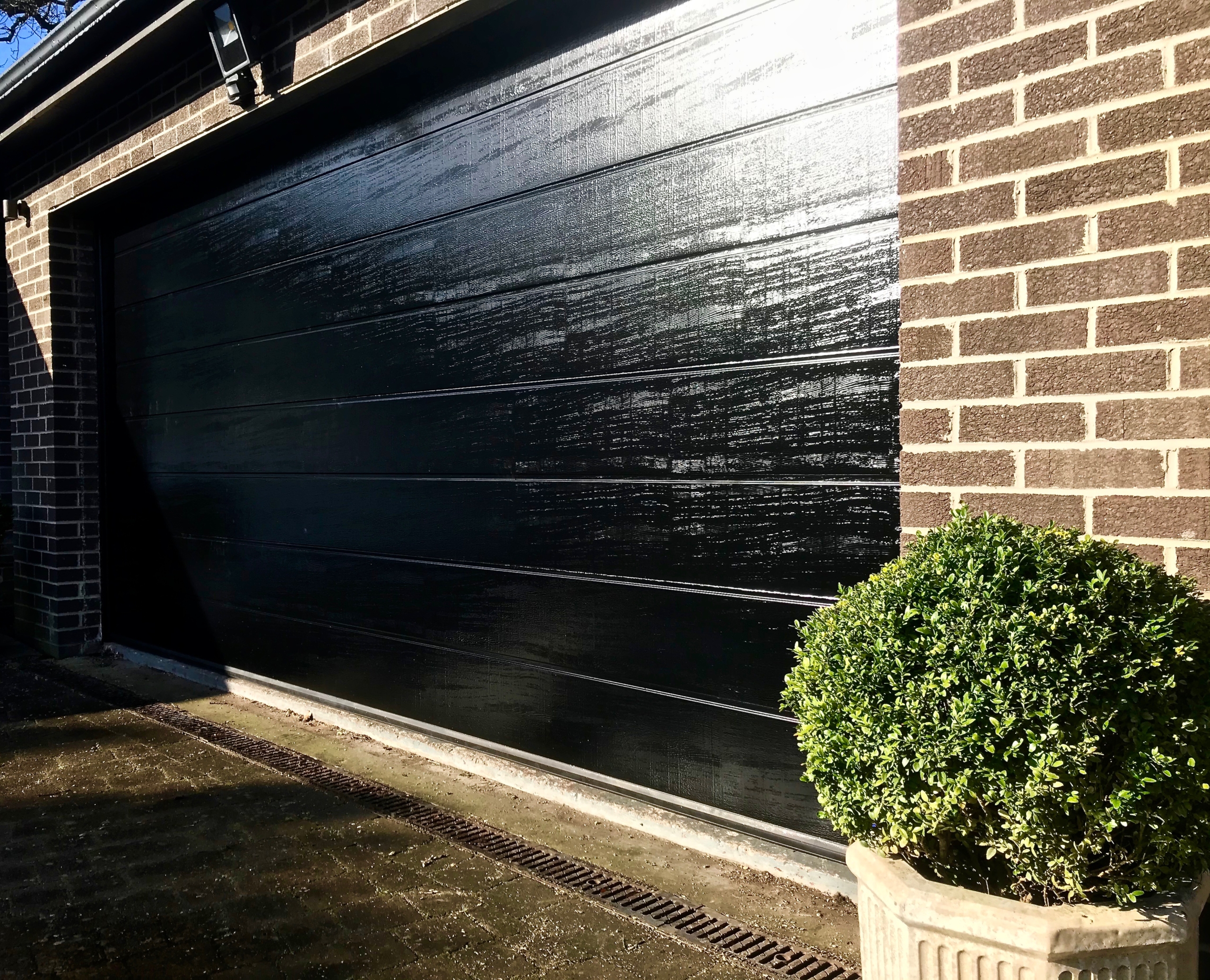 Automatic Double Sectional Garage Door installed in Edinburgh Scotland