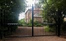 Automatic Metal Driveway Gates with matching Pedestrian Gate