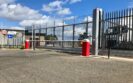 AES (SCOTLAND) LTD commercial gate, dual barriers and fencing installed for ADM Milling Edinburgh