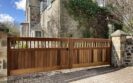 AES recently installed manual wooden driveway gates.