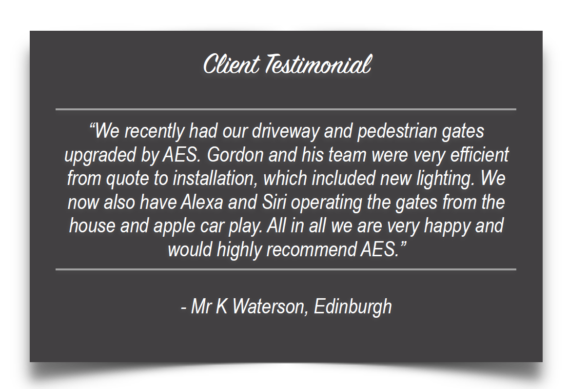 AES (SCOTLAND) LTD new client review Edinburgh